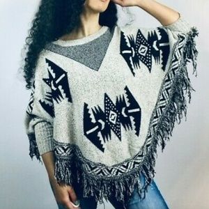 Earthbound Aztec Boho Poncho Pullover